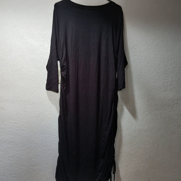 Terra & Sky Elegant nwot size 1x Black Long Sleeve Dress - Picture 4 of 4